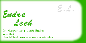 endre lech business card